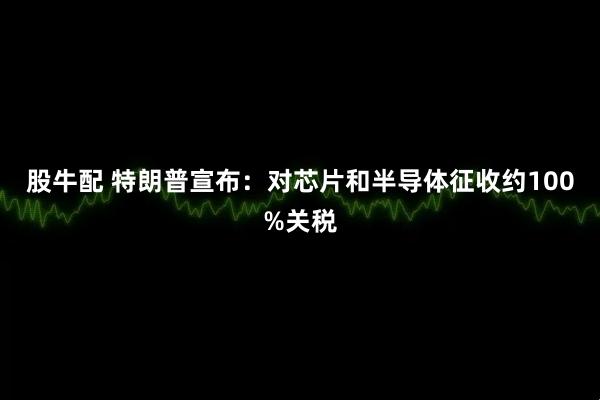 股牛配 特朗普宣布：对芯片和半导体征收约100%关税